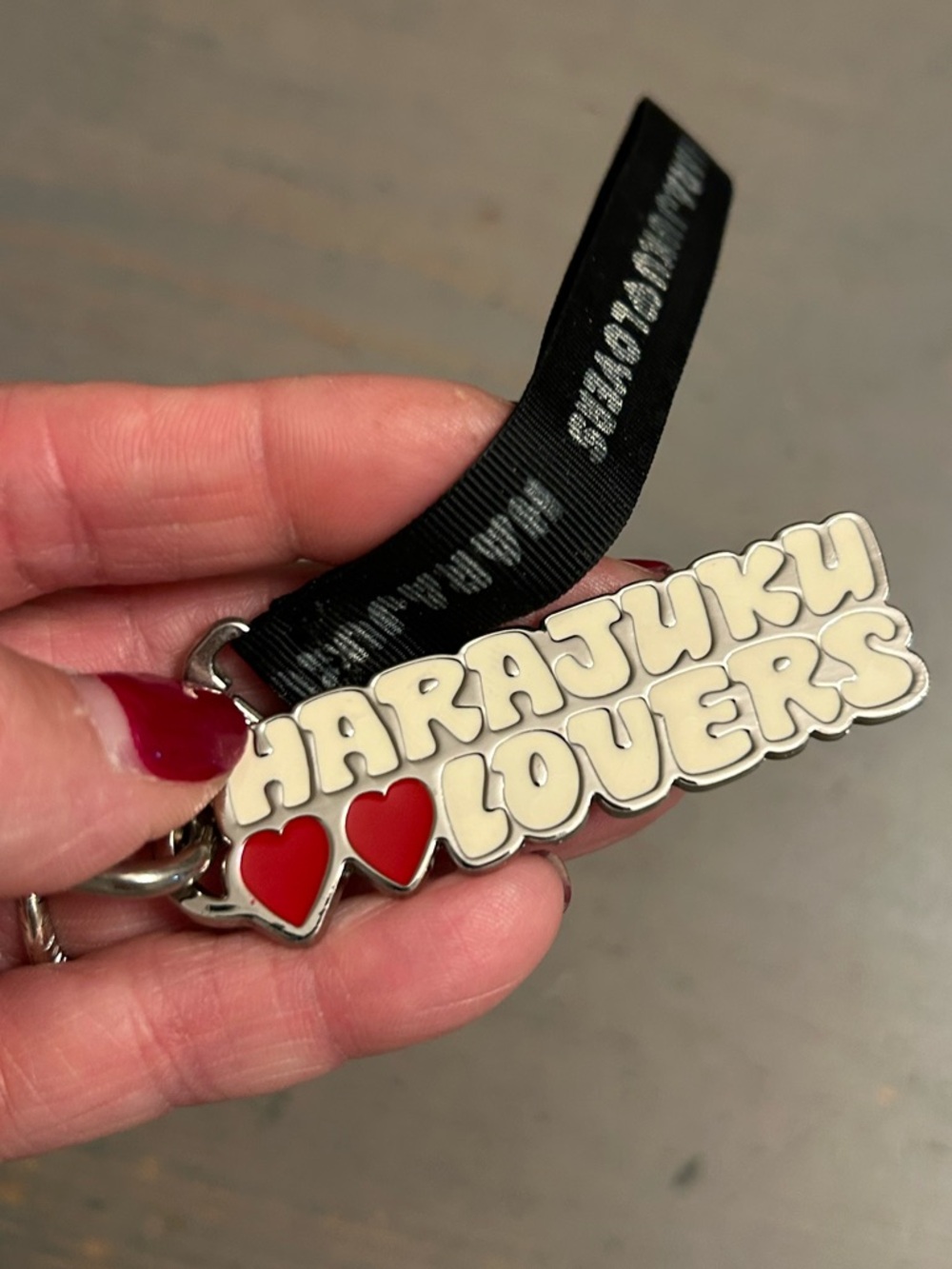 Harajuku lovers embellishment 
Add to key or purse